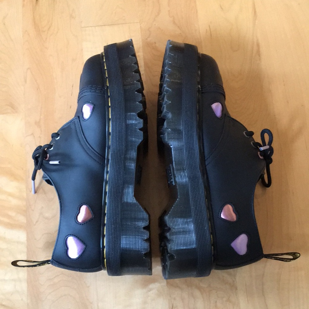 Dr. Martens 1461 Leather Heart Platform Shoes - Picture 10 of 16